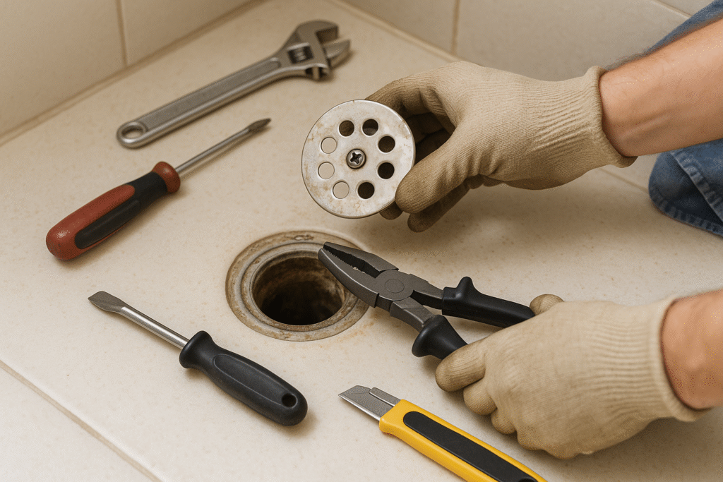 shower drain removal