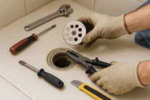 shower drain removal