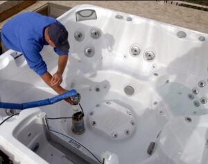 drain a hot tub