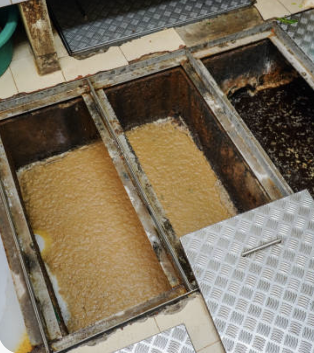 Grease trap overflowing