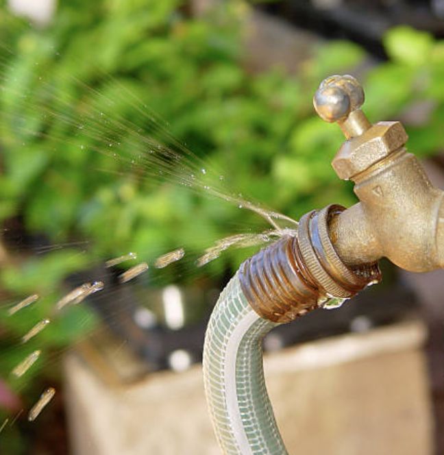 leaking outdoor taps plumbing immedialtely